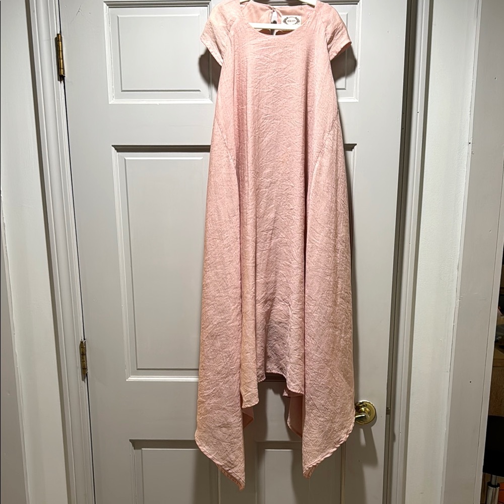 Mia Joy joyfolie.com Pink Dress girls size 8 boho swing dress